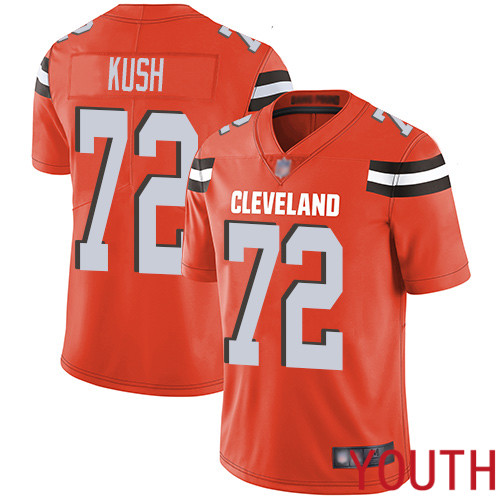 Cleveland Browns Eric Kush Youth Orange Limited Jersey 72 NFL Football Alternate Vapor Untouchable